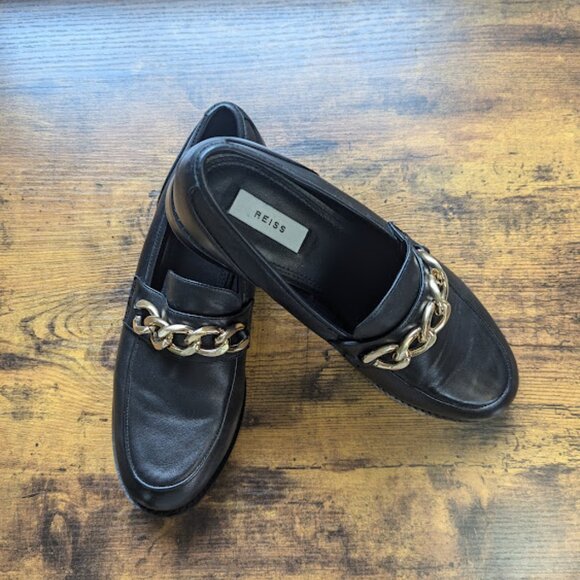 NWOT Reiss Berwick Chain Loafers Size- 8.5 - Picture 2 of 7